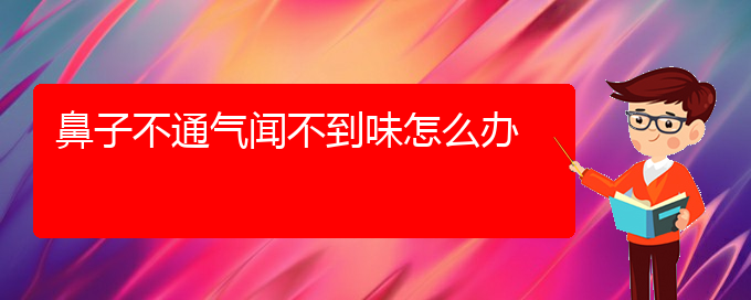 (贵阳看慢性鼻炎去哪个医院)鼻子不通气闻不到味怎么办(图1)