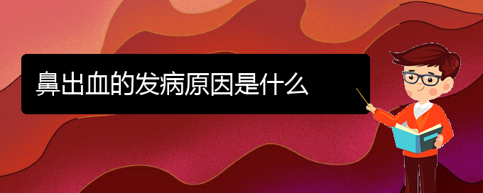 (贵阳看鼻出血好的医院)鼻出血的发病原因是什么(图1)
