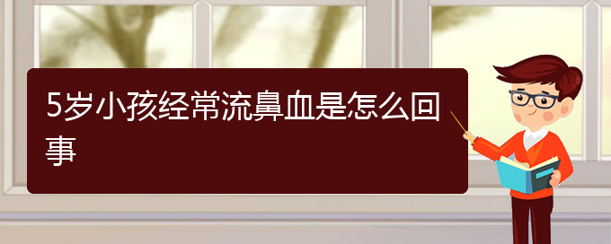 (贵阳看鼻出血到医院应该挂什么科)5岁小孩经常流鼻血是怎么回事(图1)