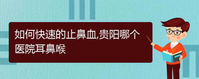 (贵阳看鼻出血的公立医院)如何快速的止鼻血,贵阳哪个医院耳鼻喉(图1)