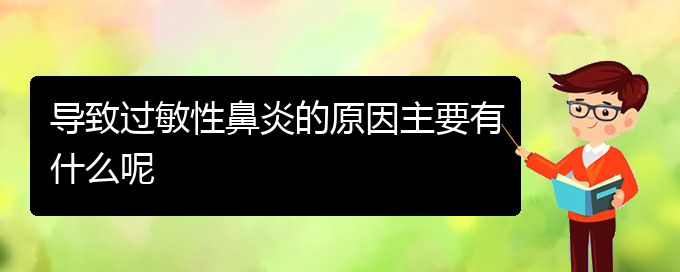 (贵阳治疗过敏性鼻炎的权威医院)导致过敏性鼻炎的原因主要有什么呢(图1)