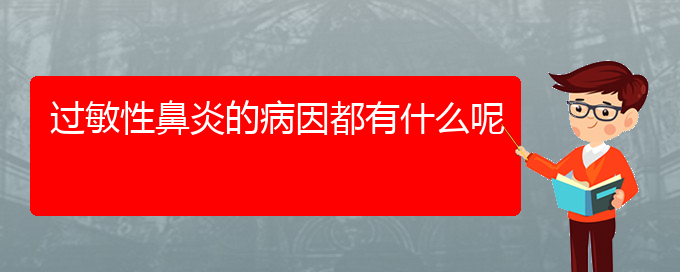 (贵阳治疗过敏性鼻炎那个医院最好)过敏性鼻炎的病因都有什么呢(图1)