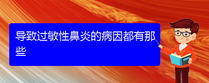 (贵阳专业治过敏性鼻炎)导致过敏性鼻炎的病因都有那些(图1)