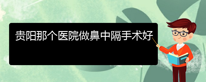 (贵阳鼻科医院挂号)贵阳那个医院做鼻中隔手术好(图1)