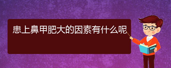 (贵阳鼻科医院挂号)患上鼻甲肥大的因素有什么呢(图1)