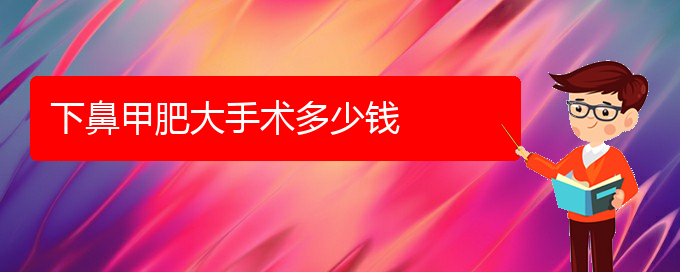 (贵阳较好的治鼻甲肥大的医院)下鼻甲肥大手术多少钱(图1)