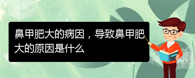 (贵阳治疗鼻甲肥大正规的医院)鼻甲肥大的病因，导致鼻甲肥大的原因是什么(图1)