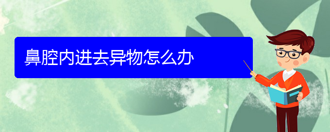 (贵阳哪里治鼻腔肿瘤好)鼻腔内进去异物怎么办(图1)