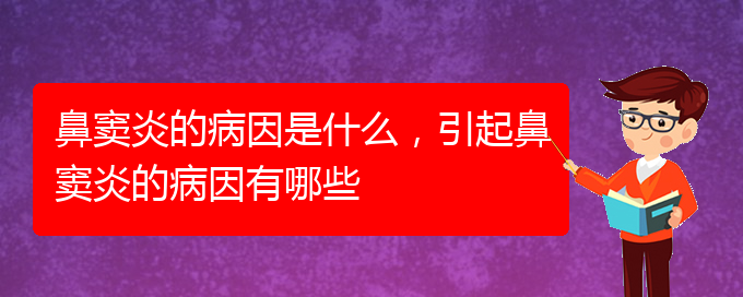 (治鼻窦炎贵阳哪家医院好)鼻窦炎的病因是什么，引起鼻窦炎的病因有哪些(图1)