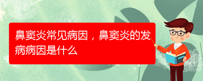 (贵阳治疗鼻窦炎的医院是哪家)鼻窦炎常见病因，鼻窦炎的发病病因是什么(图1)