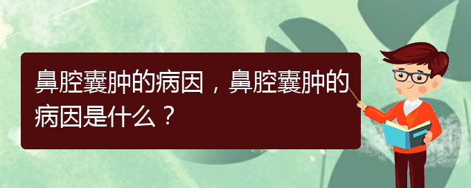 (贵阳中医可以看鼻腔肿瘤吗)鼻腔囊肿的病因，鼻腔囊肿的病因是什么？(图1)