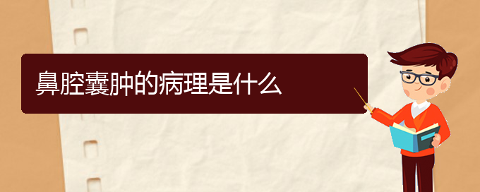 (贵阳看鼻腔乳头状瘤一般要多少钱)鼻腔囊肿的病理是什么(图1)